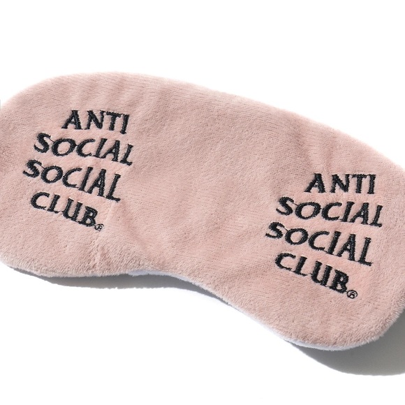 NEW Antisocial Social Club Offline Sleep Mask Pink - Picture 2 of 3
